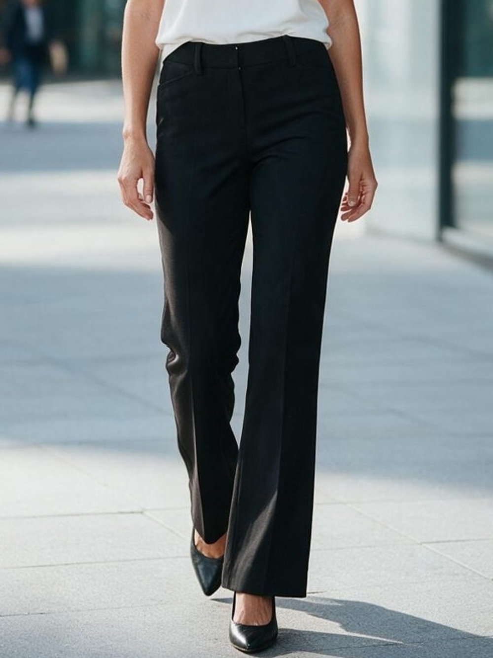 Worthington Women's Black Modern Fit Straight-Leg Dress Pants